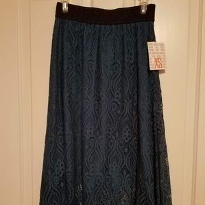 Gorgeous teal lace skirt